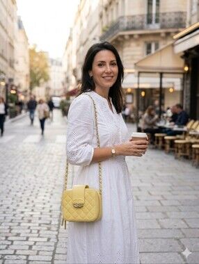 CHANEL CC Box Camara Bag In Yellow